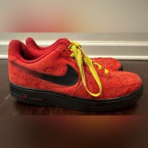 Nike Air Force I Low “Miami Heat” Red Paisley 488298-617 - Men’s Size 10